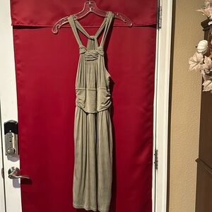 Ann Taylor Loft Olive Green Sun Dress with lining